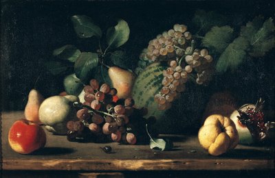 Still Life with Grapes and Pomegranate by Italian School